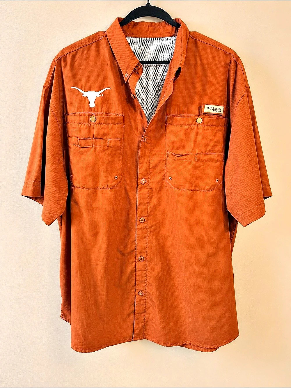 Columbia PFG University of Texas Longhorns Tamiami II Short Sleeve Shirt XL